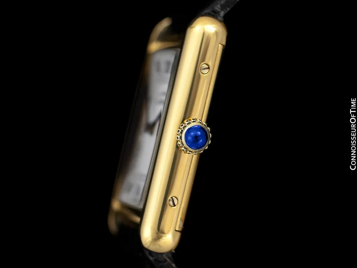 Cartier Vintage Mens Tank Mechanical Watch - Gold Vermeil, 18K Gold over Sterling Silver