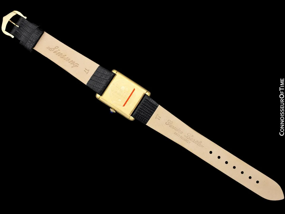 Cartier Vintage Mens Tank Mechanical Watch - Gold Vermeil, 18K Gold over Sterling Silver