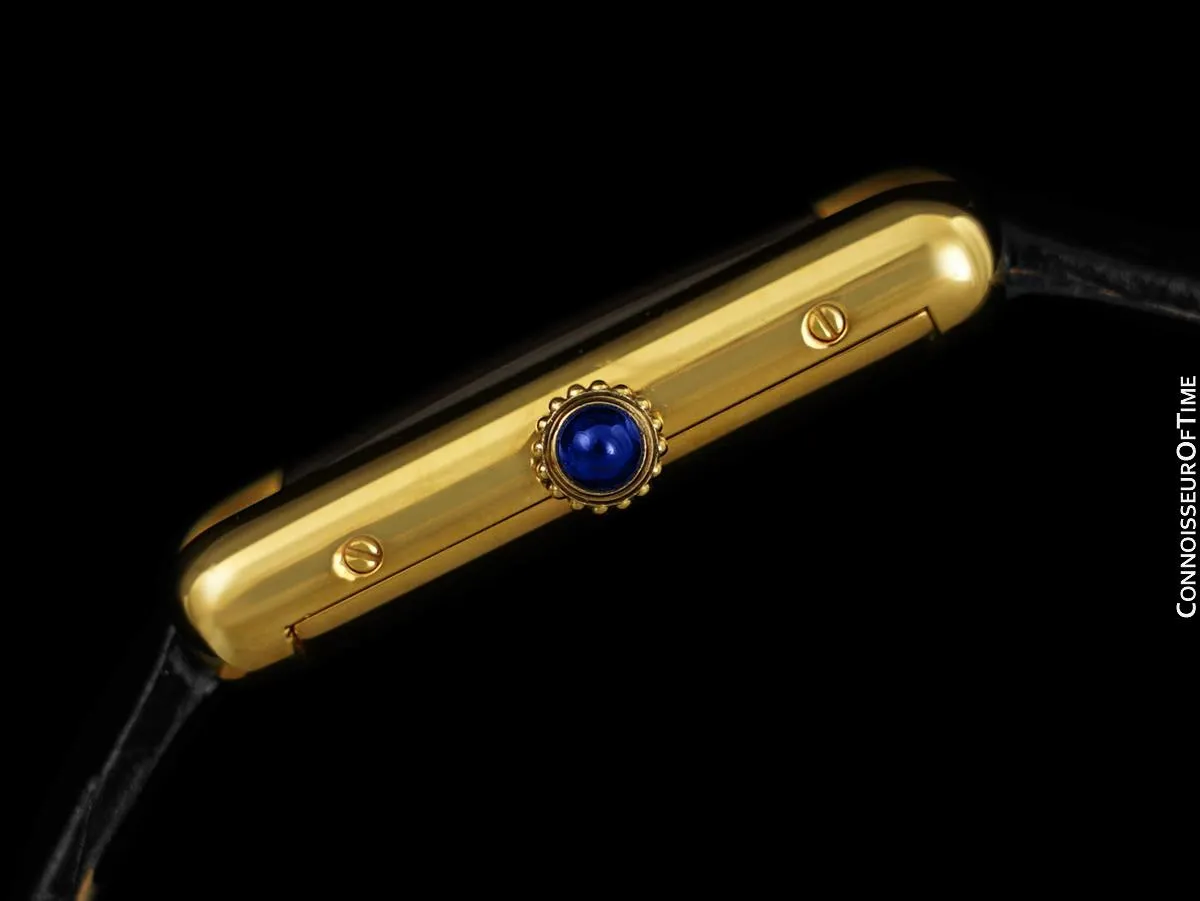 Cartier Vintage Mens Tank Mechanical Watch - Gold Vermeil, 18K Gold over Sterling Silver