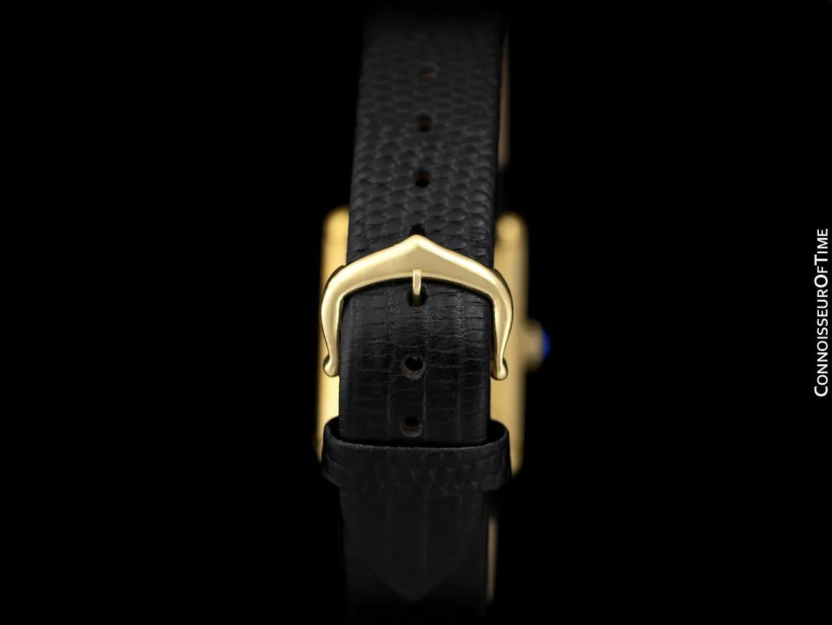 Cartier Vintage Mens Tank Mechanical Watch - Gold Vermeil, 18K Gold over Sterling Silver