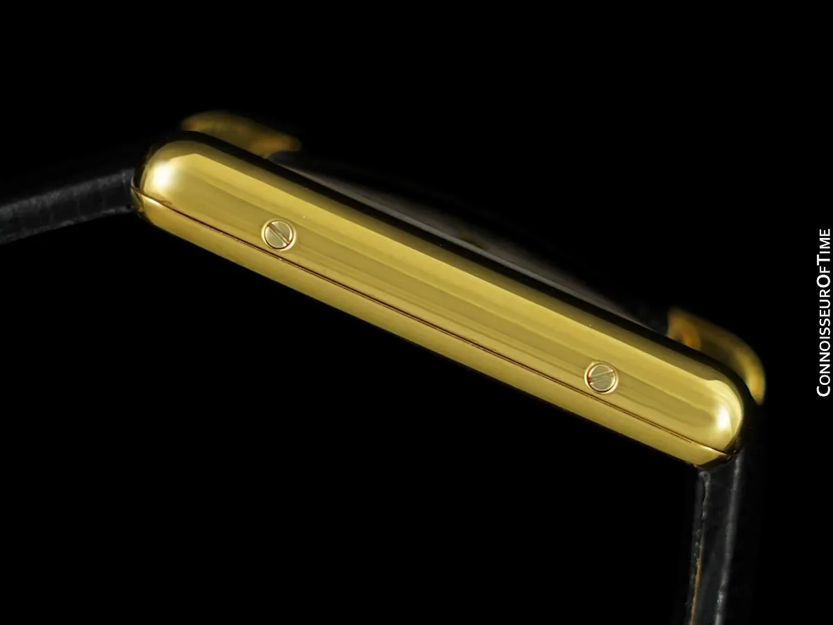 Cartier Vintage Mens Tank Watch - Gold Vermeil, 18K Gold over Sterling Silver