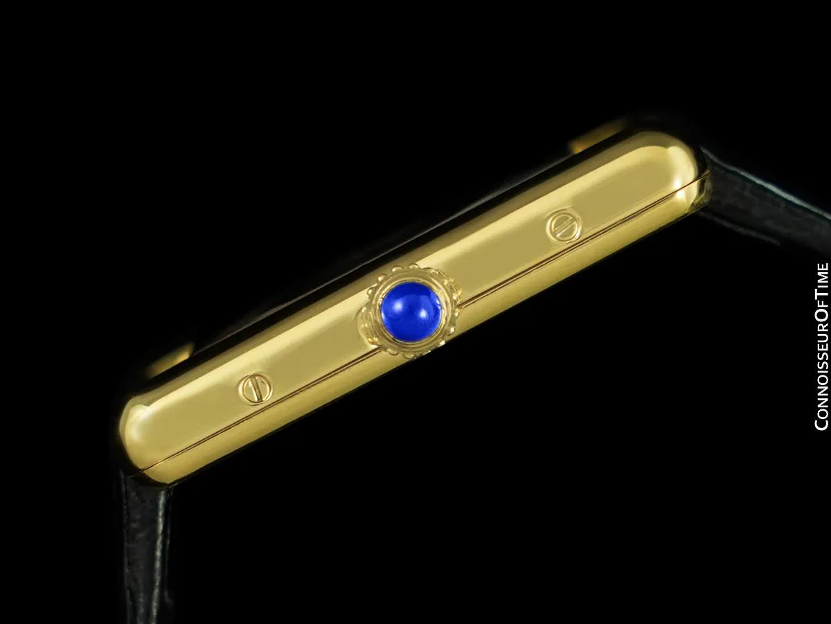 Cartier Vintage Mens Tank Watch - Gold Vermeil, 18K Gold over Sterling Silver