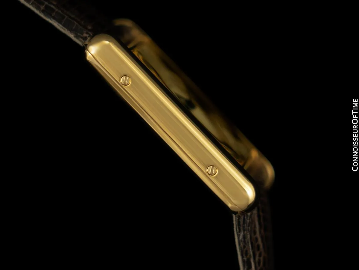 Cartier Vintage Mens Tank Watch - Gold Vermeil, 18K Gold over Sterling Silver