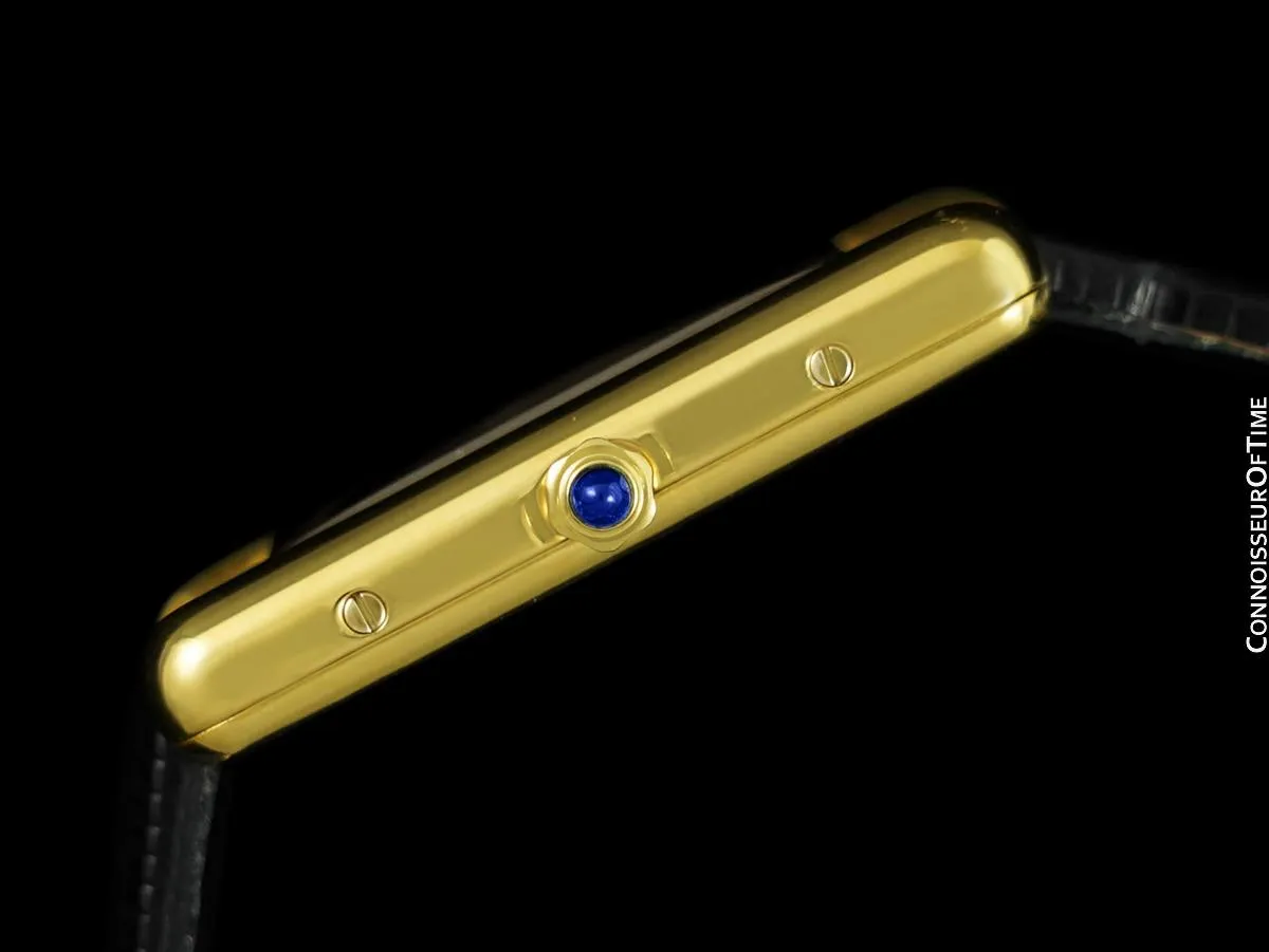 Cartier Vintage Mens Tank Watch - Gold Vermeil, 18K Gold over Sterling Silver