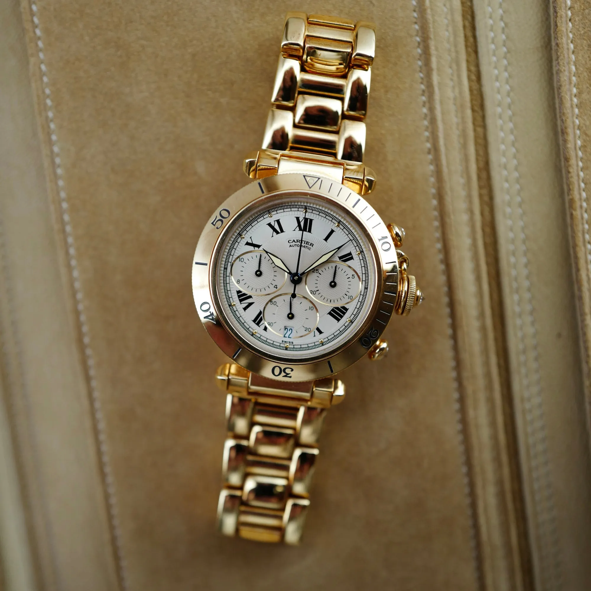 Cartier Yellow Gold Pasha de Cartier Prongeur Ref. 2111