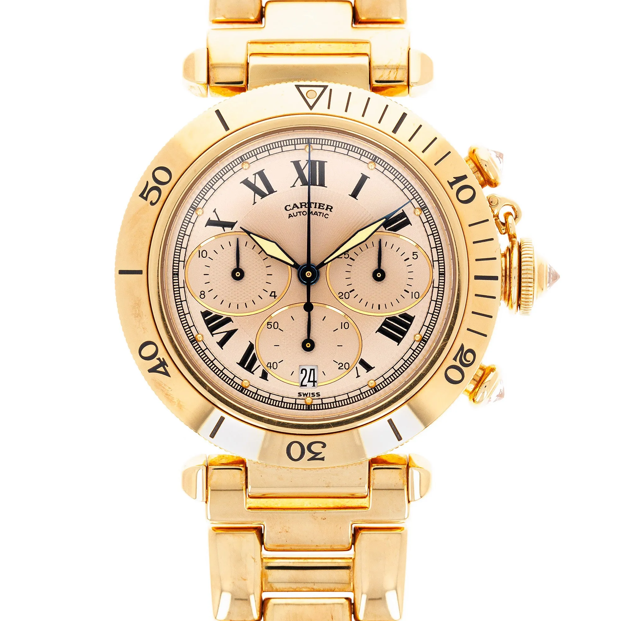 Cartier Yellow Gold Pasha de Cartier Prongeur Ref. 2111