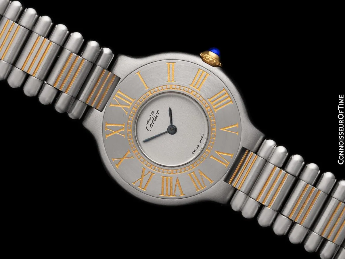Cartier Must De 21C Ladies Watch - Stainless Steel & 18K Gold
