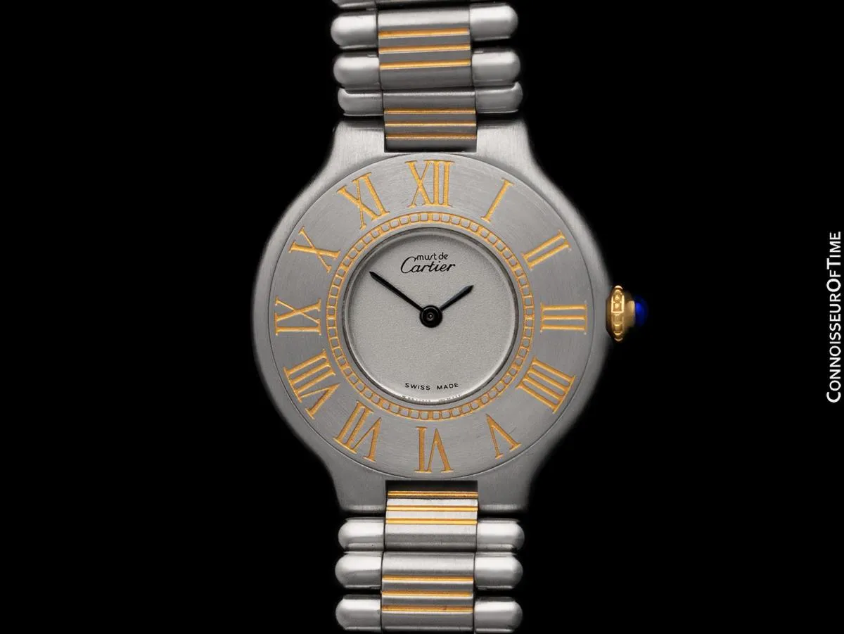 Cartier Must De 21C Ladies Watch - Stainless Steel & 18K Gold