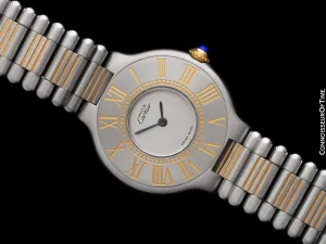 Cartier Must De 21C Ladies Watch - Stainless Steel & 18K Gold