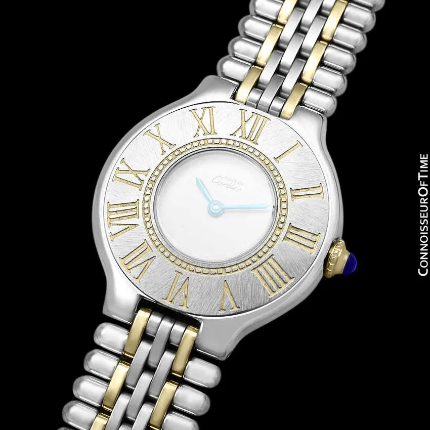 Cartier Must De 21C Ladies Watch - Stainless Steel and 18K Gold