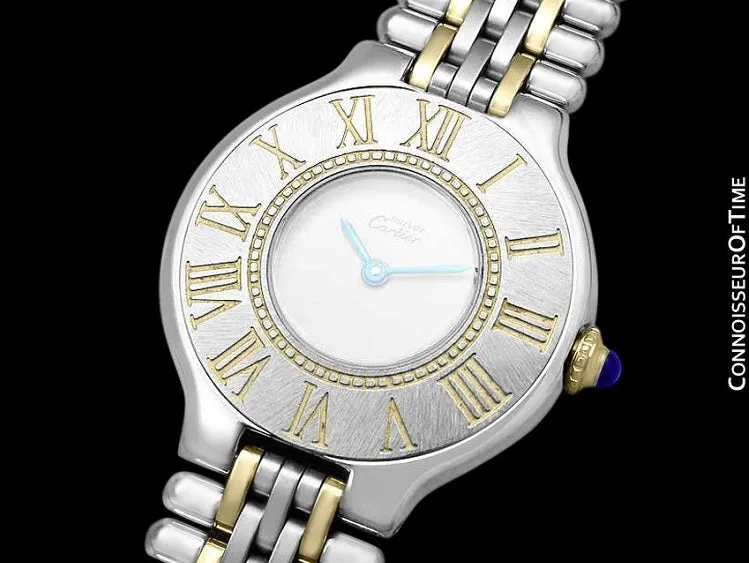 Cartier Must De 21C Ladies Watch - Stainless Steel and 18K Gold
