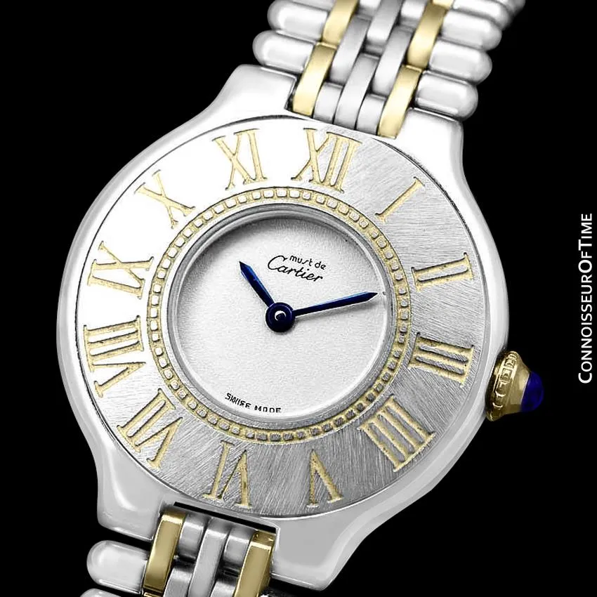 Cartier Must De 21C Ladies Watch - Stainless Steel and 18K Gold