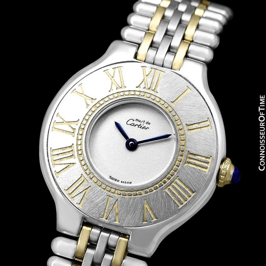 Cartier Must De 21C Ladies Watch - Stainless Steel and 18K Gold
