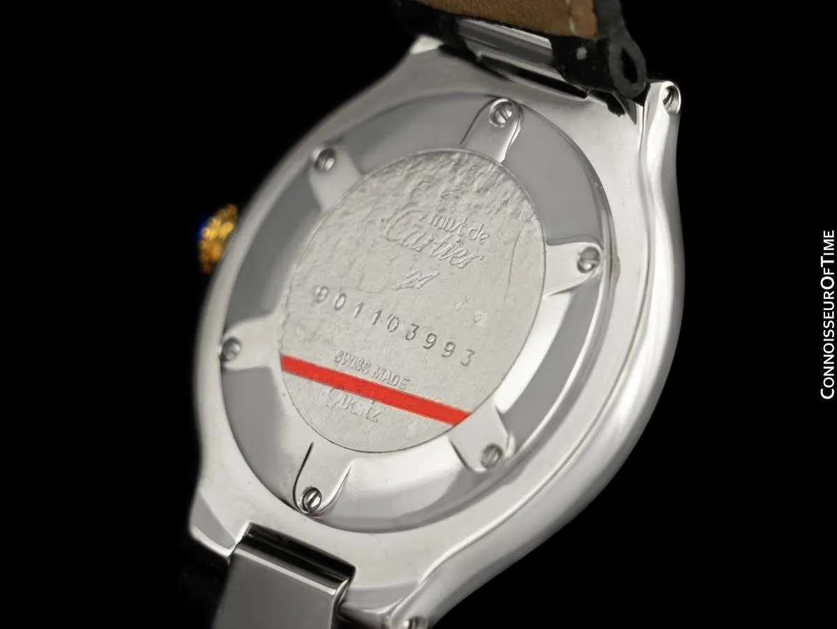 Cartier Must De 21C Mens Midsize Unisex Watch - Stainless Steel & 18K Gold