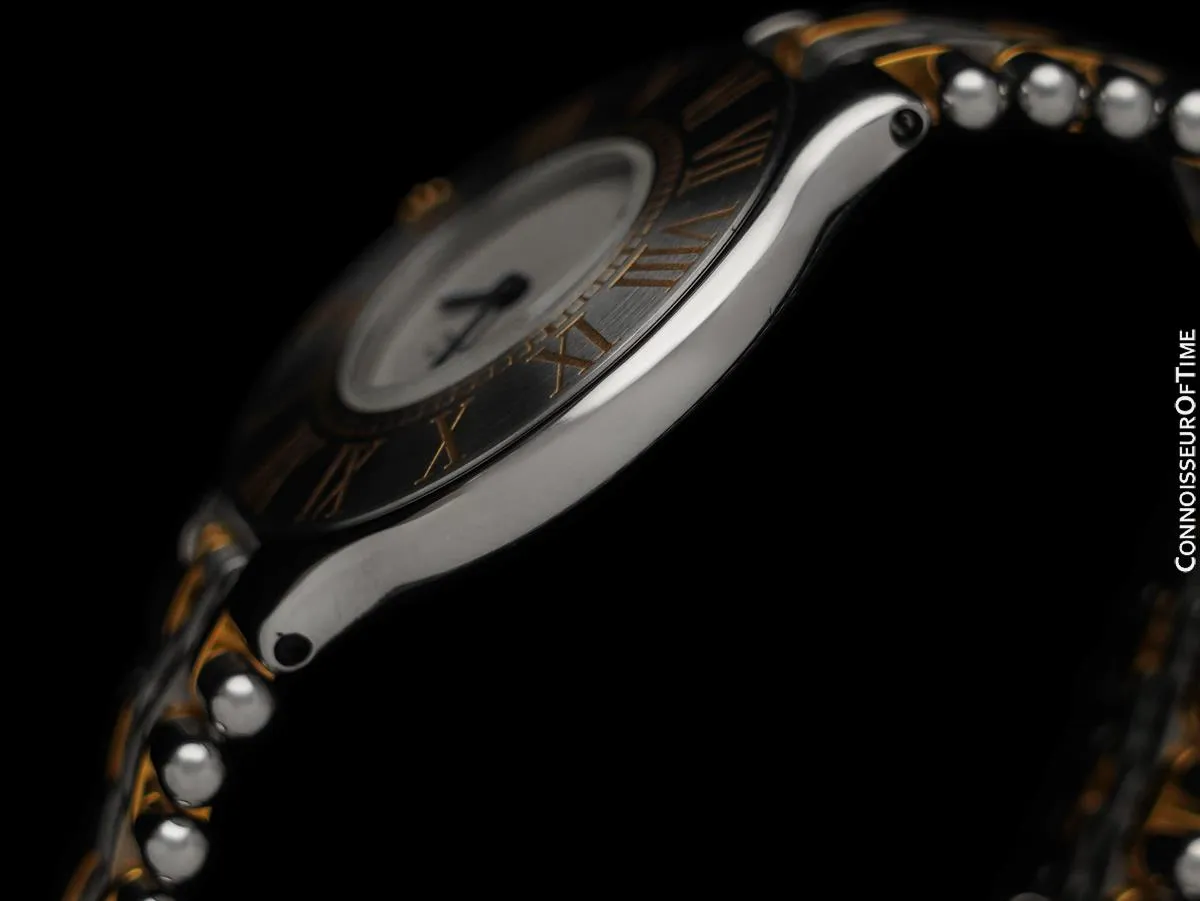 Cartier Must De 21C Mens Midsize Unisex Watch - Stainless Steel & 18K Gold