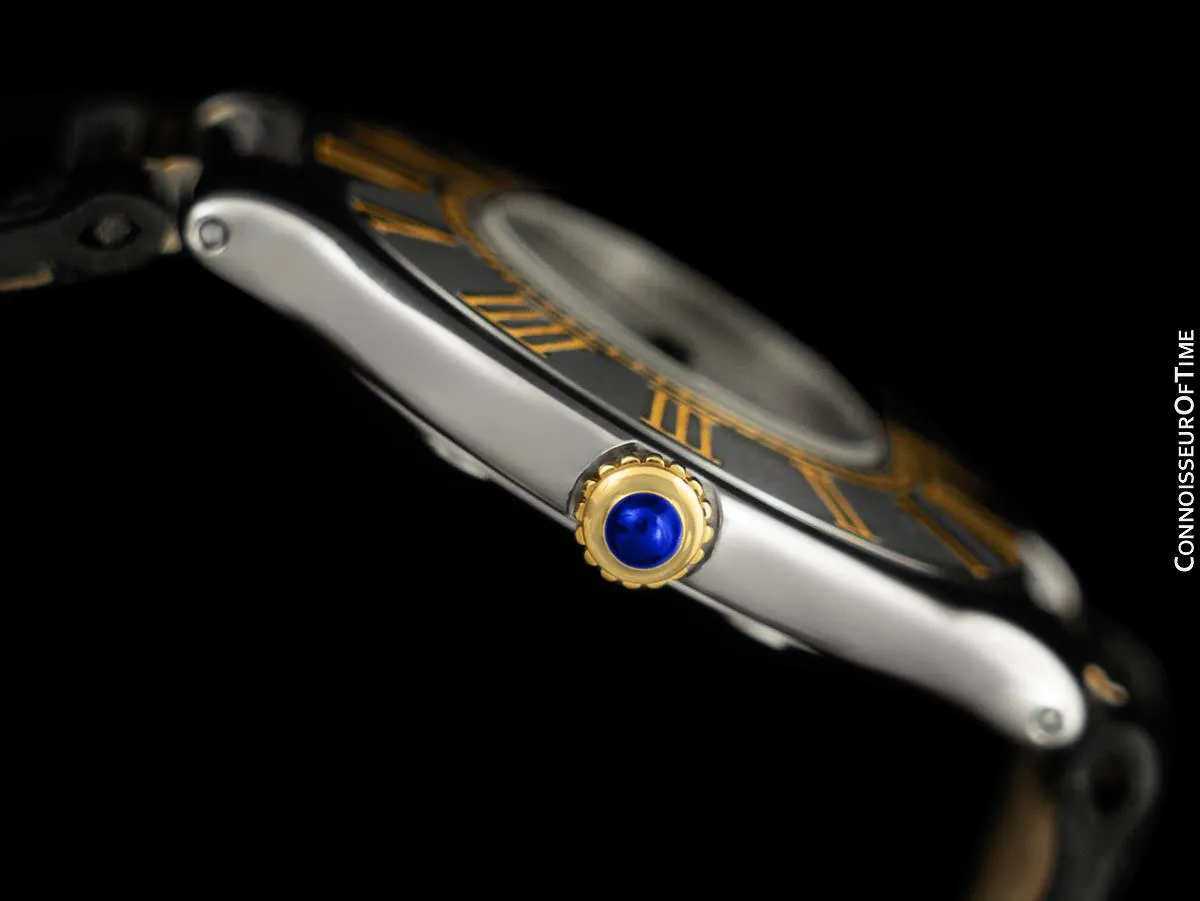Cartier Must De 21C Mens Midsize Unisex Watch - Stainless Steel & 18K Gold