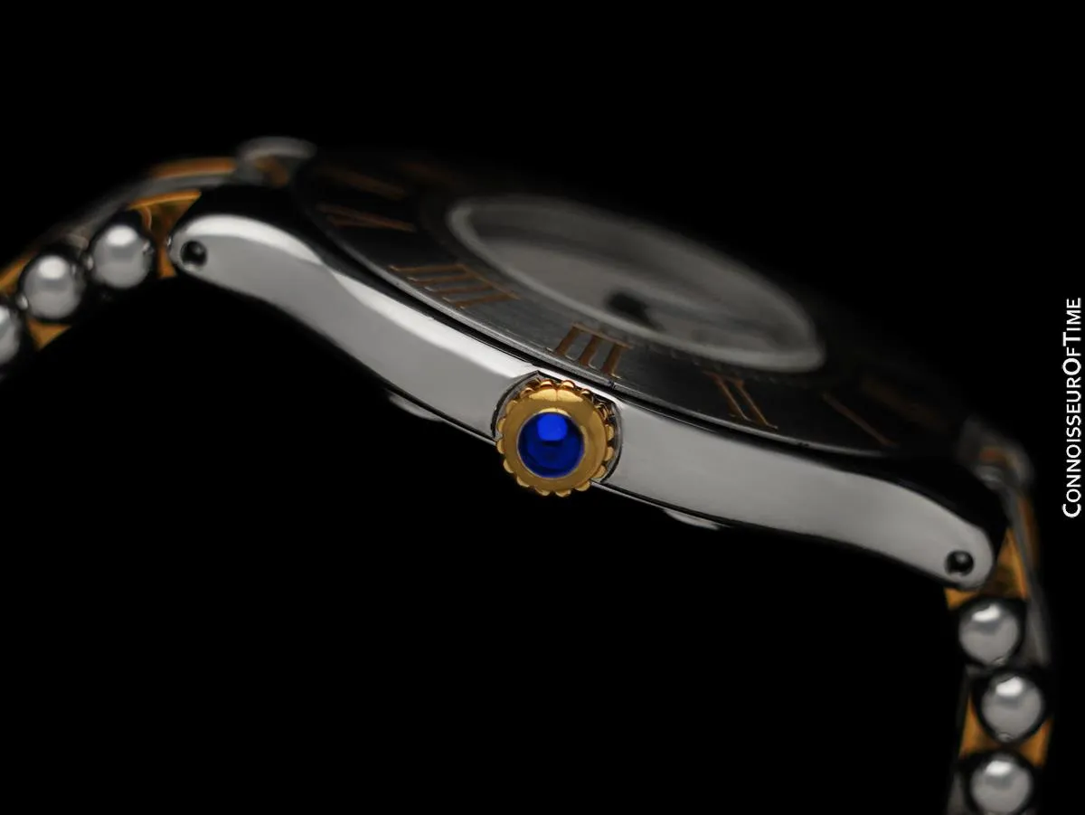 Cartier Must De 21C Mens Midsize Unisex Watch - Stainless Steel & 18K Gold