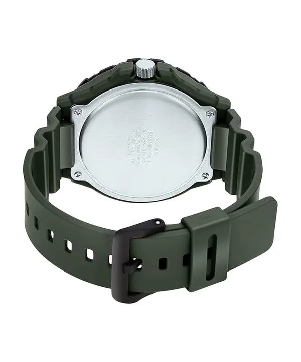 Casio Analog Army Green Resin Band Quartz MRW-210H-3A MRW210H-3 100M Mens Watch