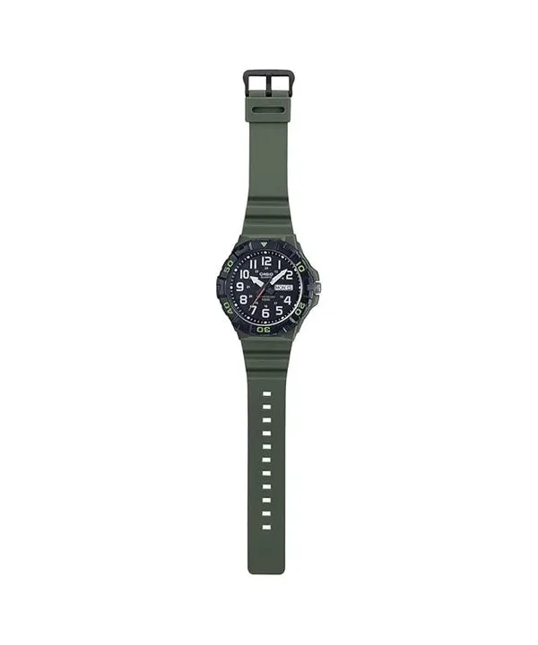 Casio Analog Army Green Resin Band Quartz MRW-210H-3A MRW210H-3 100M Mens Watch