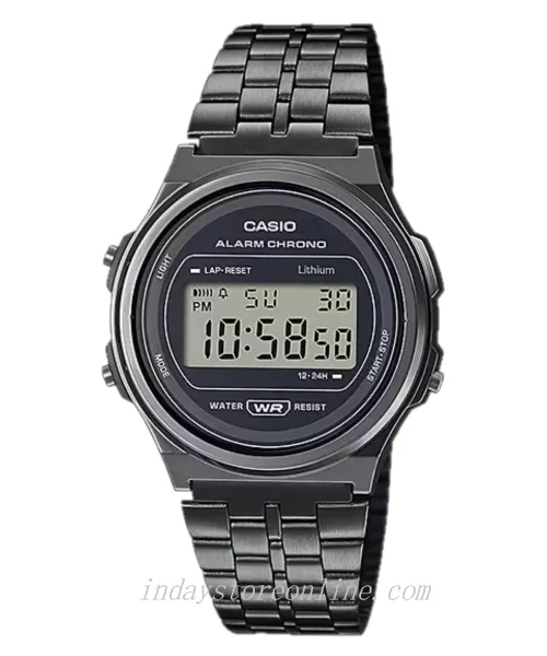 Casio Women's Watch A171WEGG-1A Stainless Steel Band Adjustable Clasp Battery life: 7 years