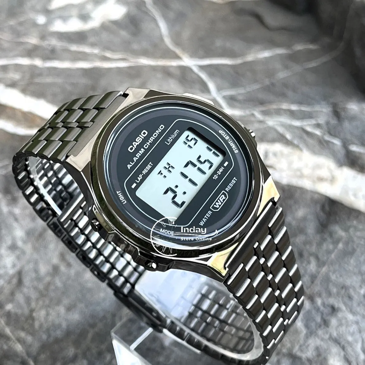 Casio Women's Watch A171WEGG-1A Stainless Steel Band Adjustable Clasp Battery life: 7 years
