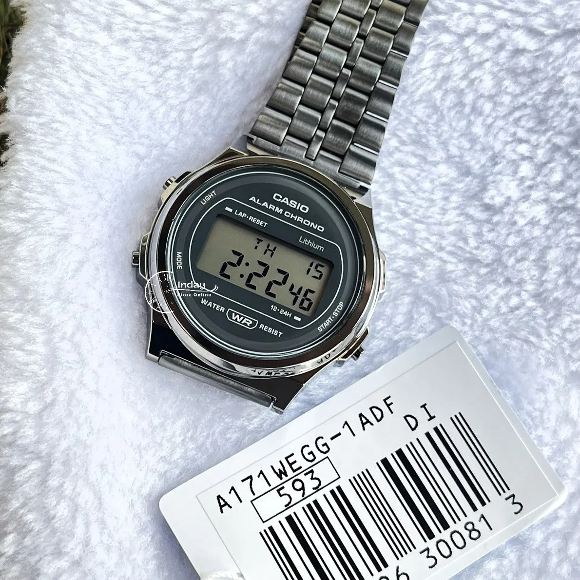 Casio Women's Watch A171WEGG-1A Stainless Steel Band Adjustable Clasp Battery life: 7 years