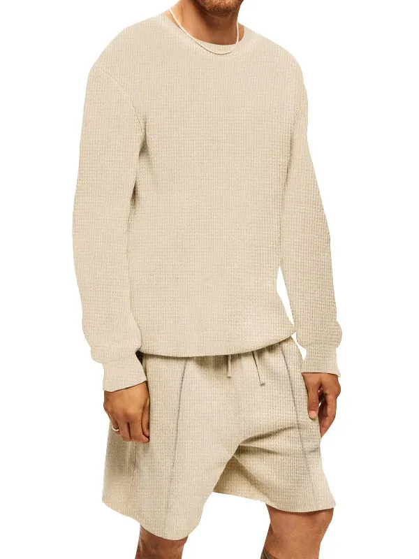 Casual Sports Shorts Long Sleeve Tracksuit Sets