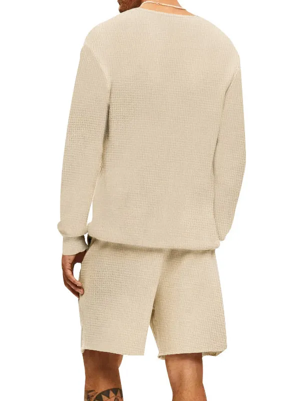 Casual Sports Shorts Long Sleeve Tracksuit Sets