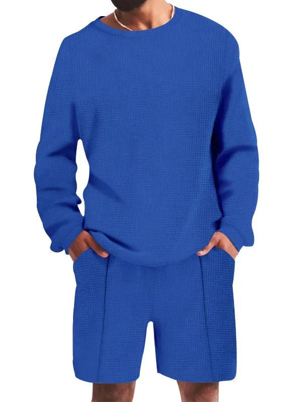 Casual Sports Shorts Long Sleeve Tracksuit Sets