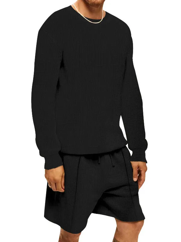 Casual Sports Shorts Long Sleeve Tracksuit Sets