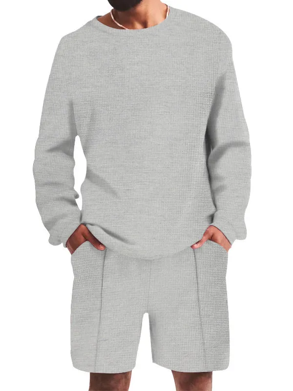 Casual Sports Shorts Long Sleeve Tracksuit Sets