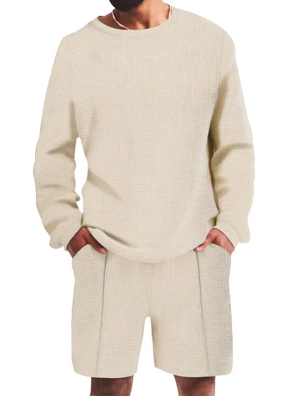 Casual Sports Shorts Long Sleeve Tracksuit Sets