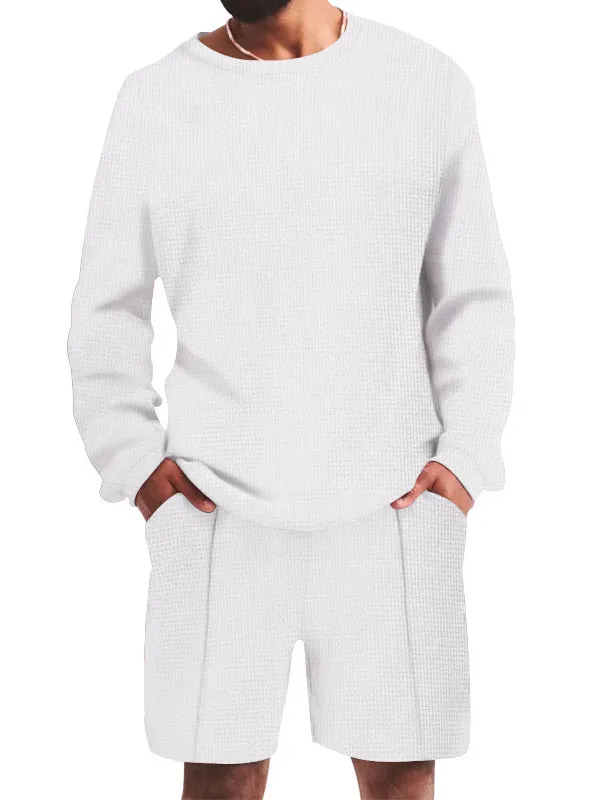 Casual Sports Shorts Long Sleeve Tracksuit Sets