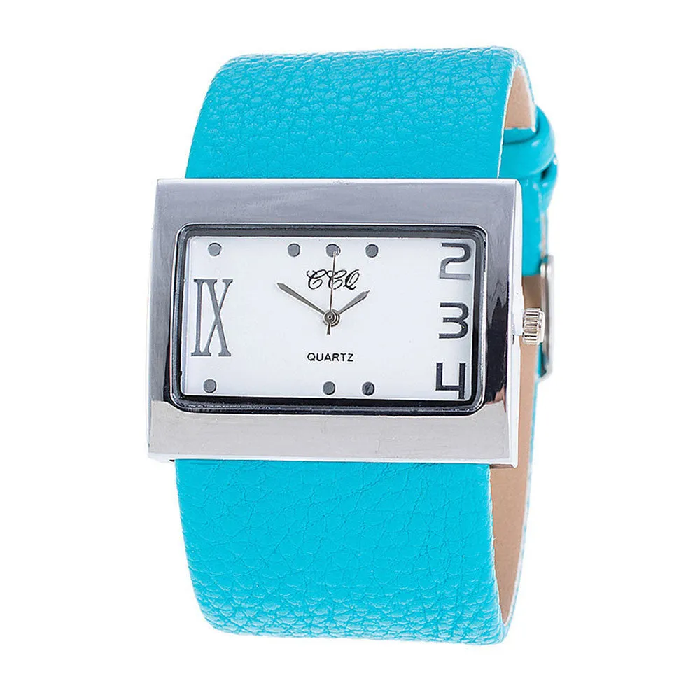 CCQ Women's Quartz Watch with Leather Band