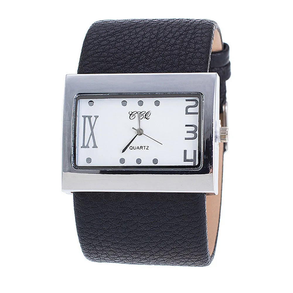 CCQ Women's Quartz Watch with Leather Band
