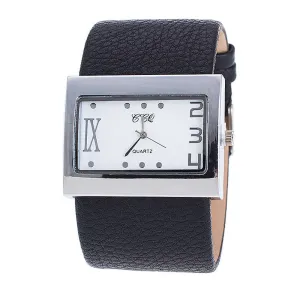 CCQ Women's Quartz Watch with Leather Band
