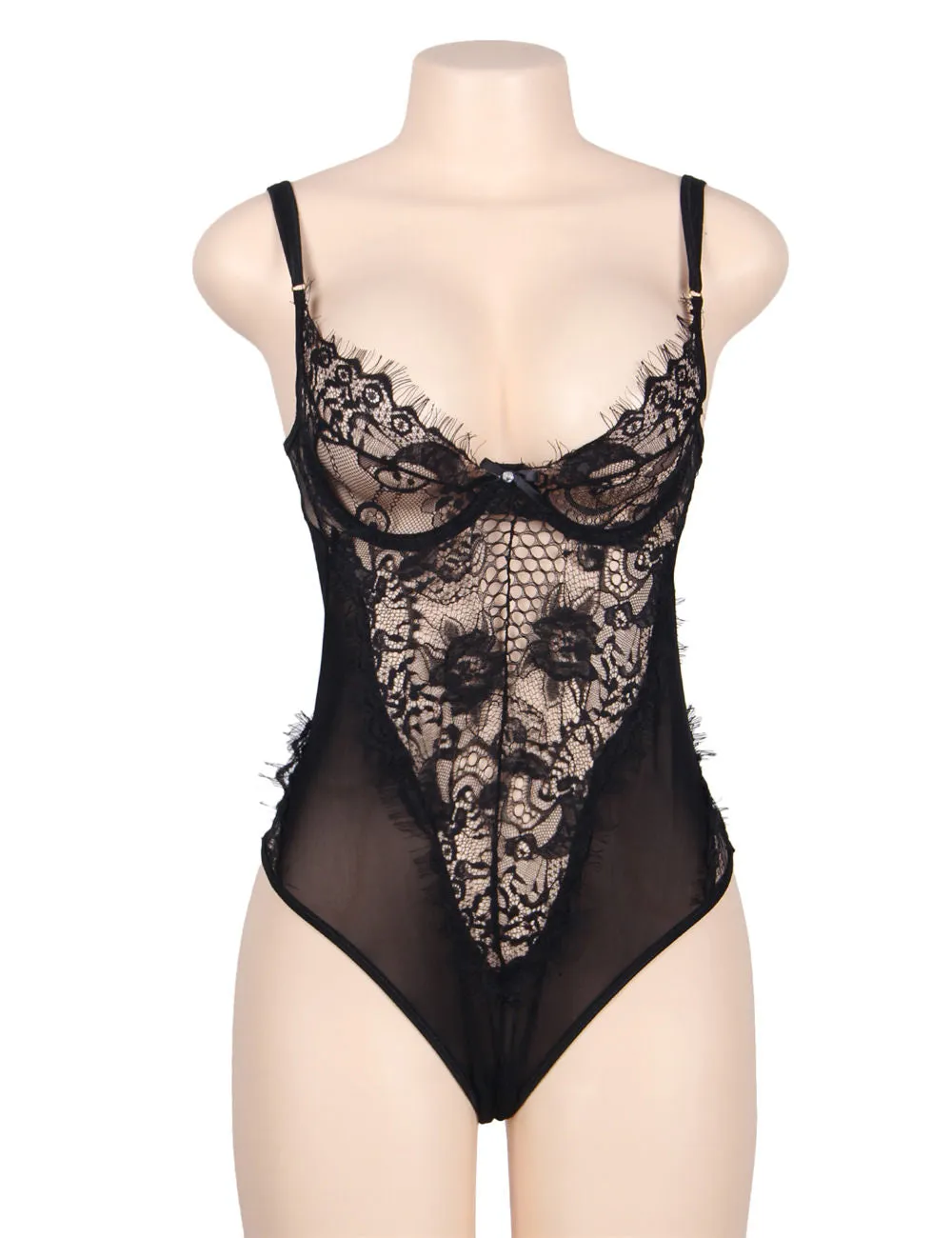 Chic Kissable White Backless Teddy With Underwire Lingerie Egypt