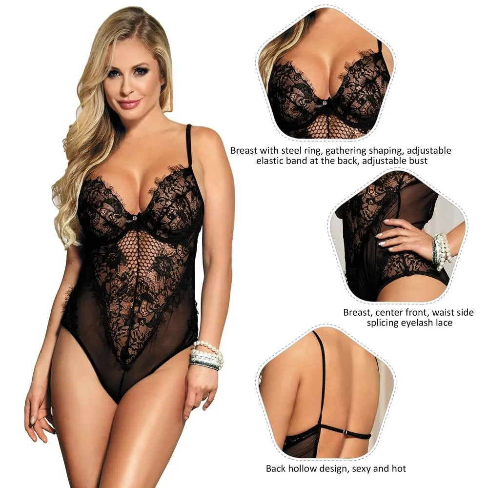 Chic Kissable White Backless Teddy With Underwire Lingerie Egypt