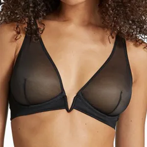 Chic Mesh Plunge Underwire Bra