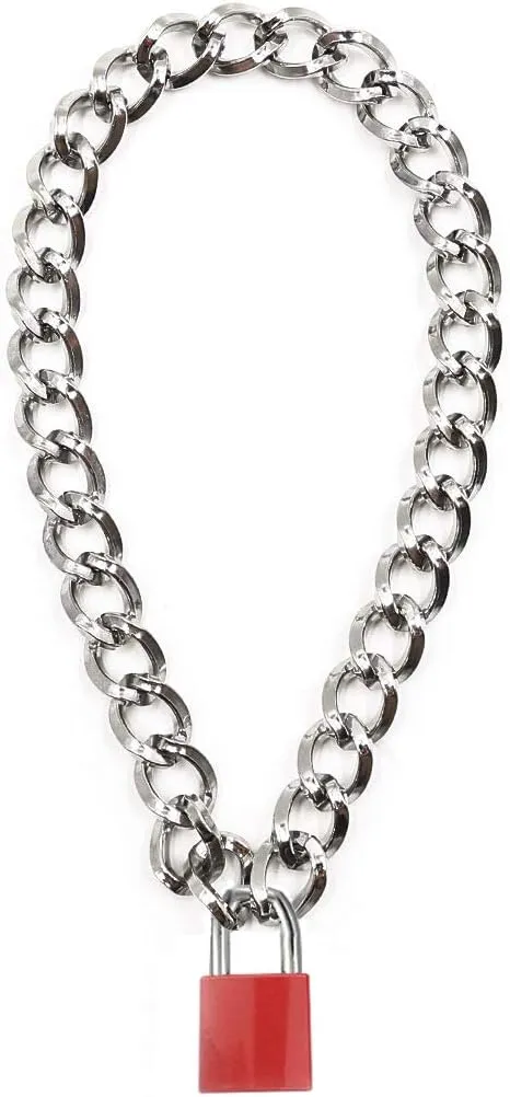 Choker for Men Women with PadLock and Key Chain