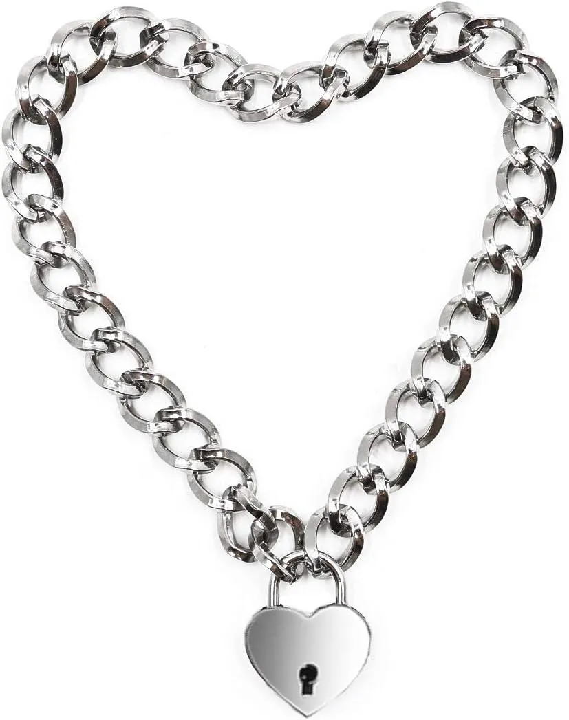 Choker for Men Women with PadLock and Key Chain
