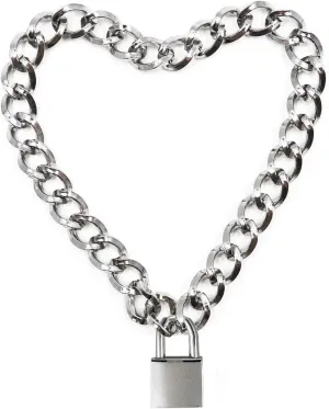 Choker for Men Women with PadLock and Key Chain