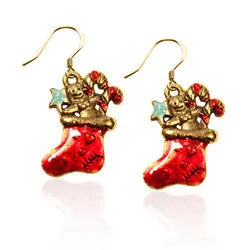 Christmas Stocking Charm Earrings