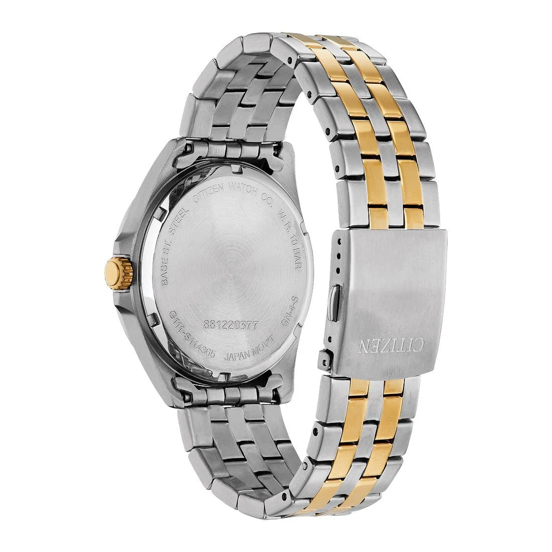 Citizen Quartz Mens Two Tone Blue Dial Watch