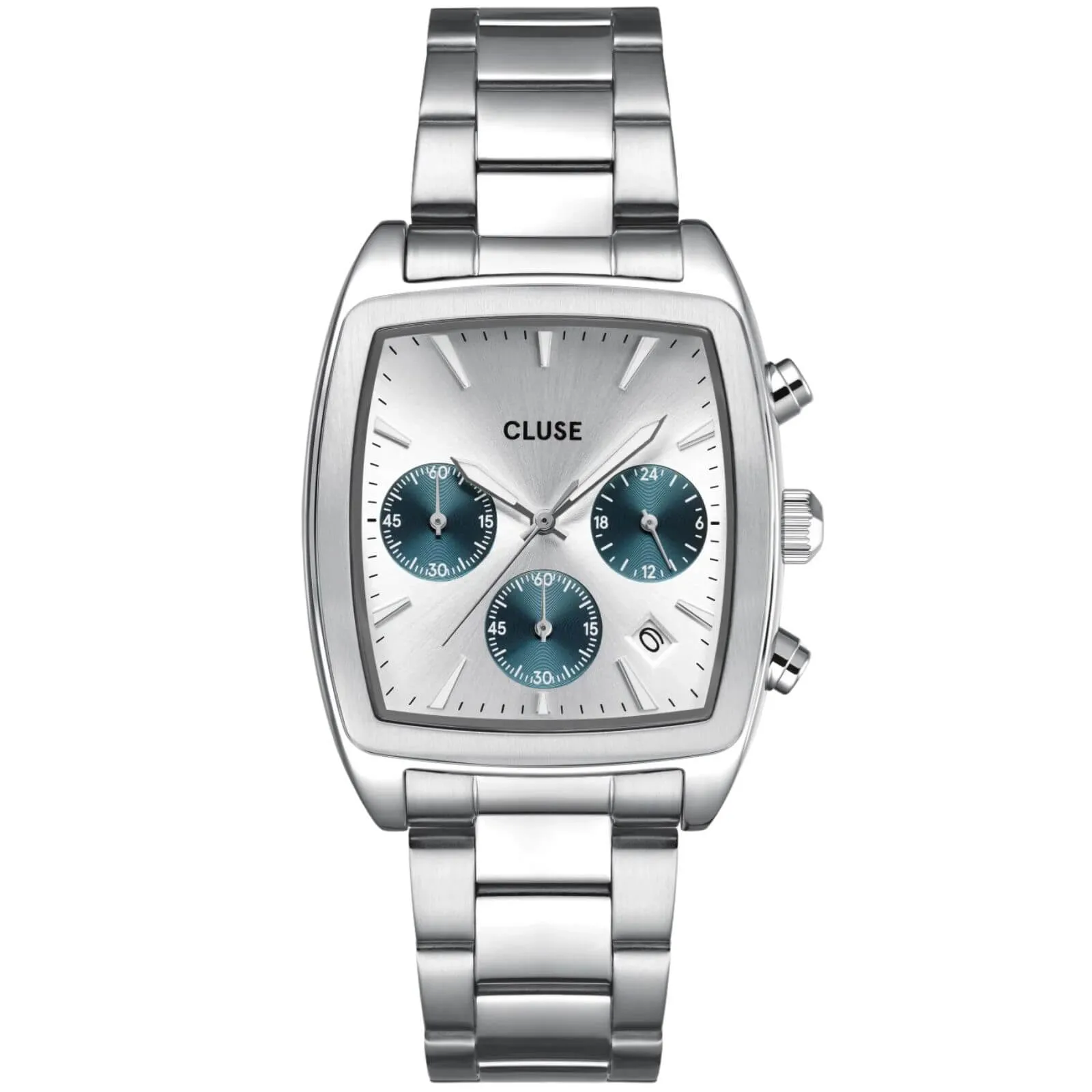 Cluse Quartaut Chrono Steel Silver Watch - Silver/Blue