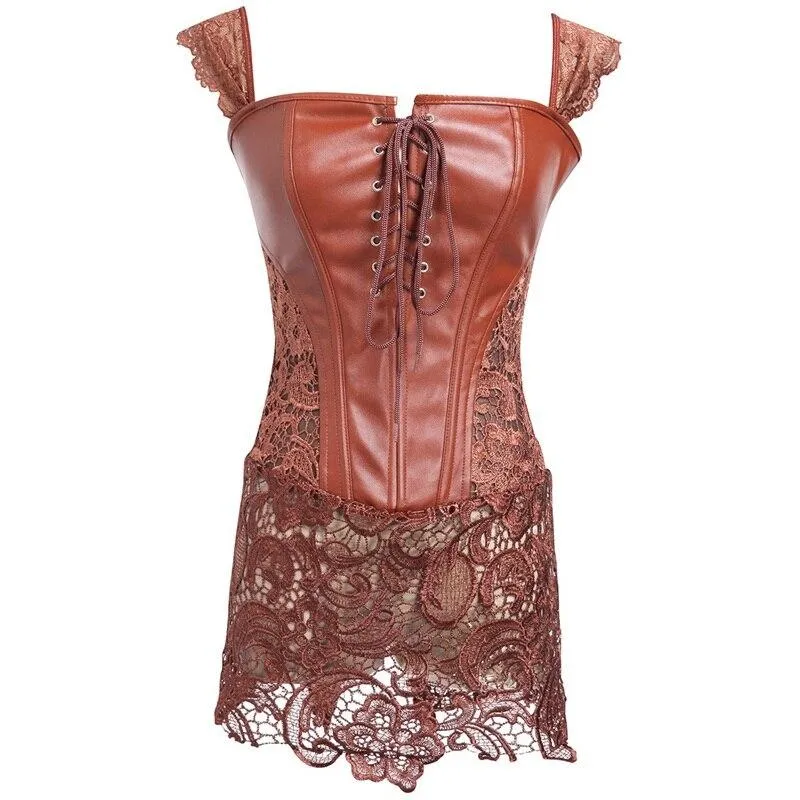 Corset Dentelle <br> Marron