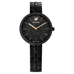 Cosmopolitan watch Swiss Made, Metal bracelet, Black, Black finish 5547646
