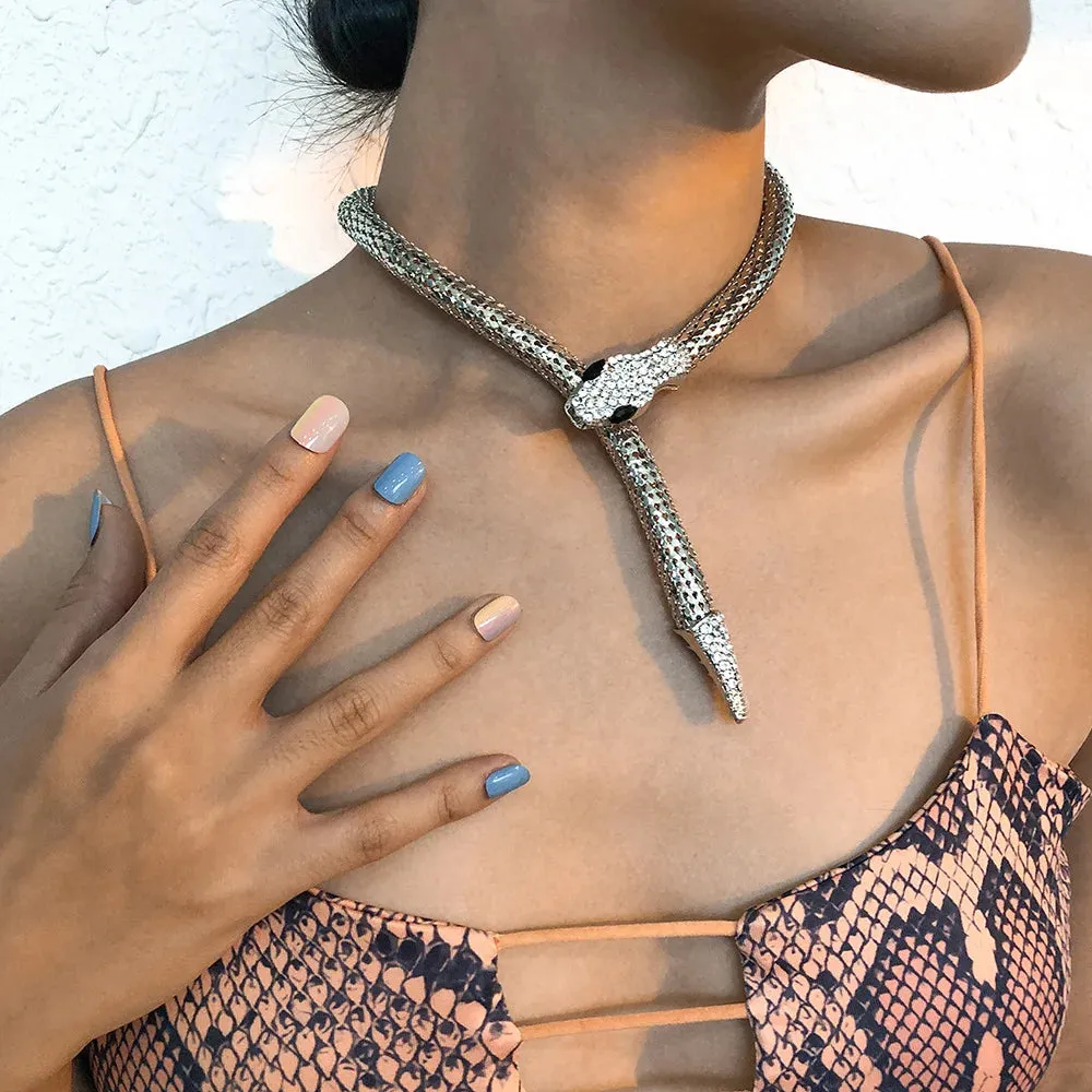 Crystal Snake Magnetic Necklace