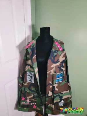 Custom Camouflage Jacket with Vinyl | Embroidered Patches