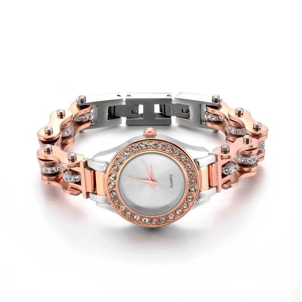 Cycolinks Crystal Quartz Bike Chain Watch